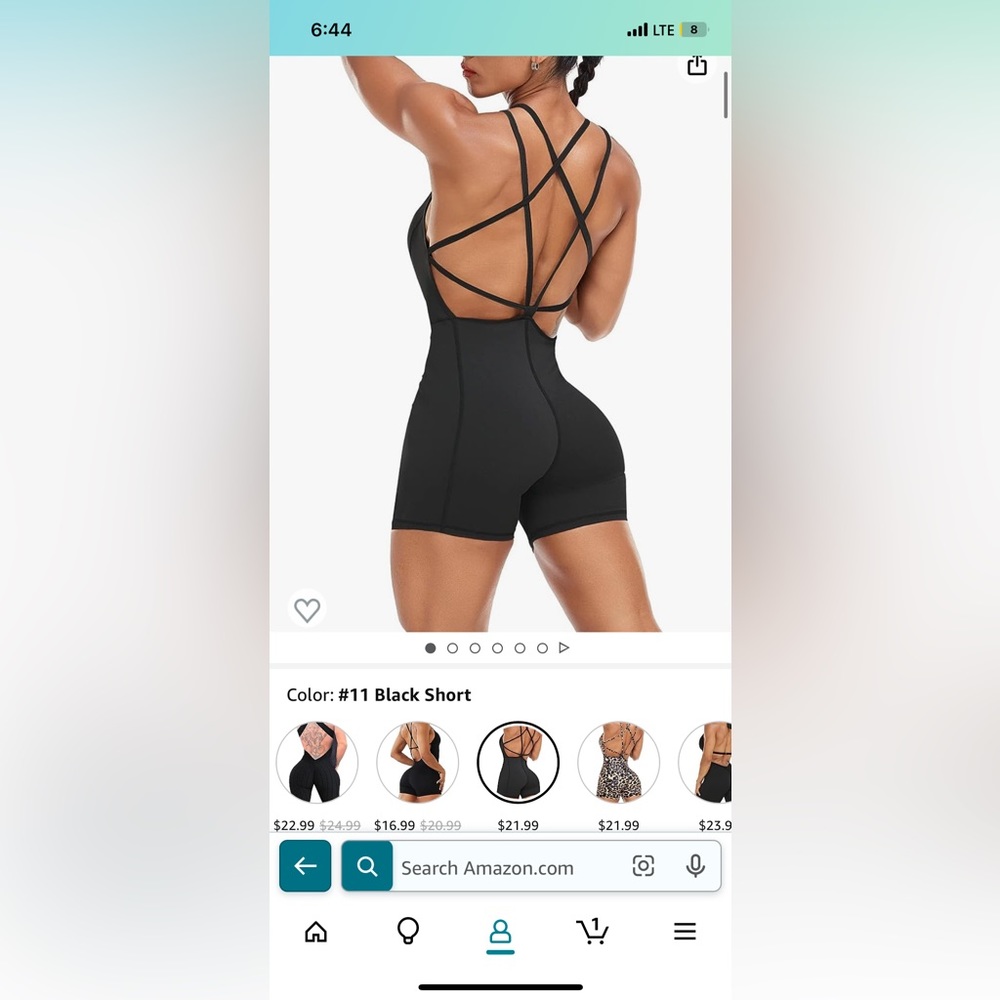 Brand New Black Athletic Romper